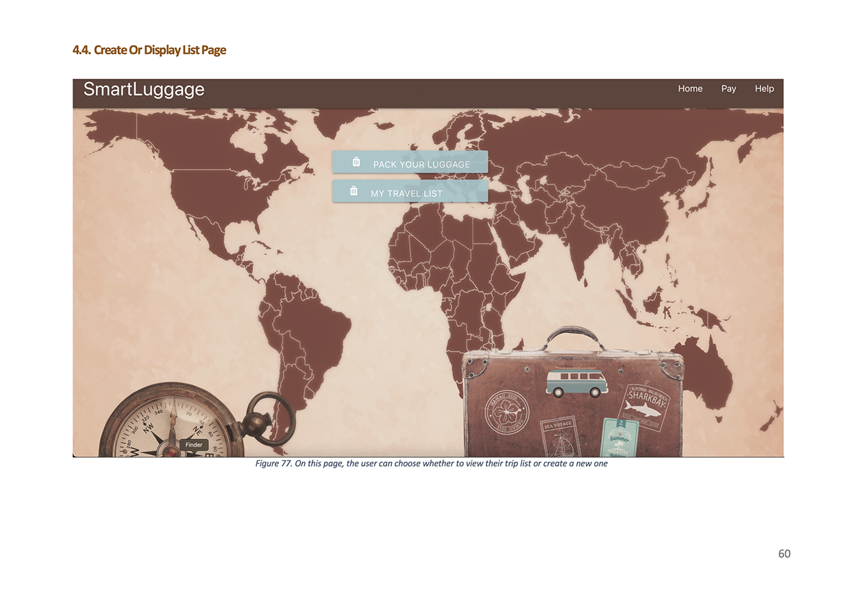 Create
or Display Luggage Page Create
or Display Luggage Page